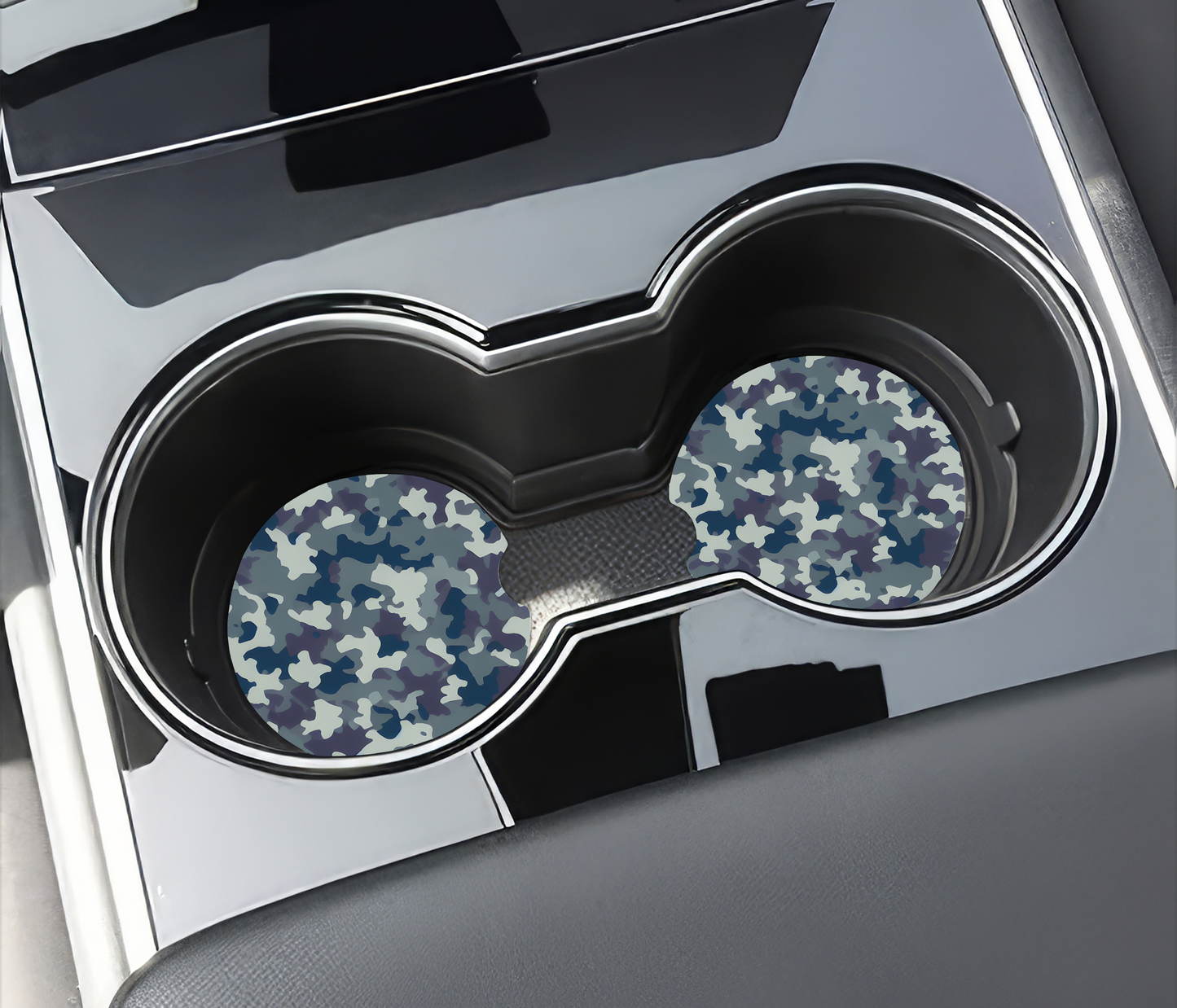 Custom Car Coasters Blue Camo