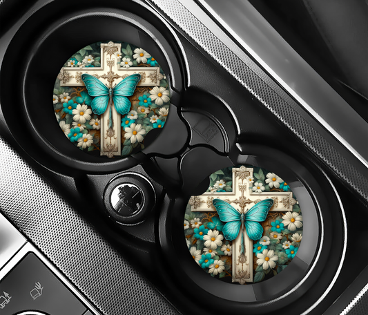 Custom Car Coasters Cross