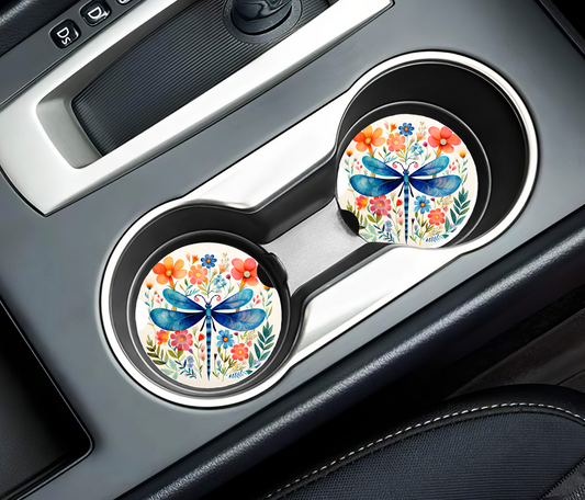 Custom Car Coasters Dragonfly1