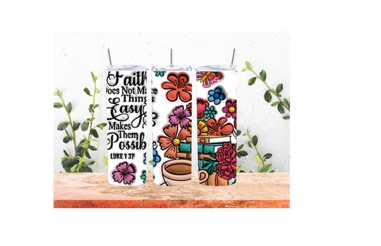 20 oz 3D Faith Tumbler