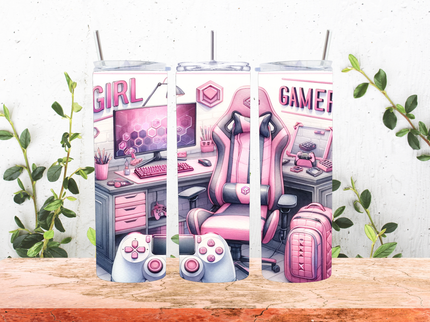 20 oz Tumbler Girl Gamer