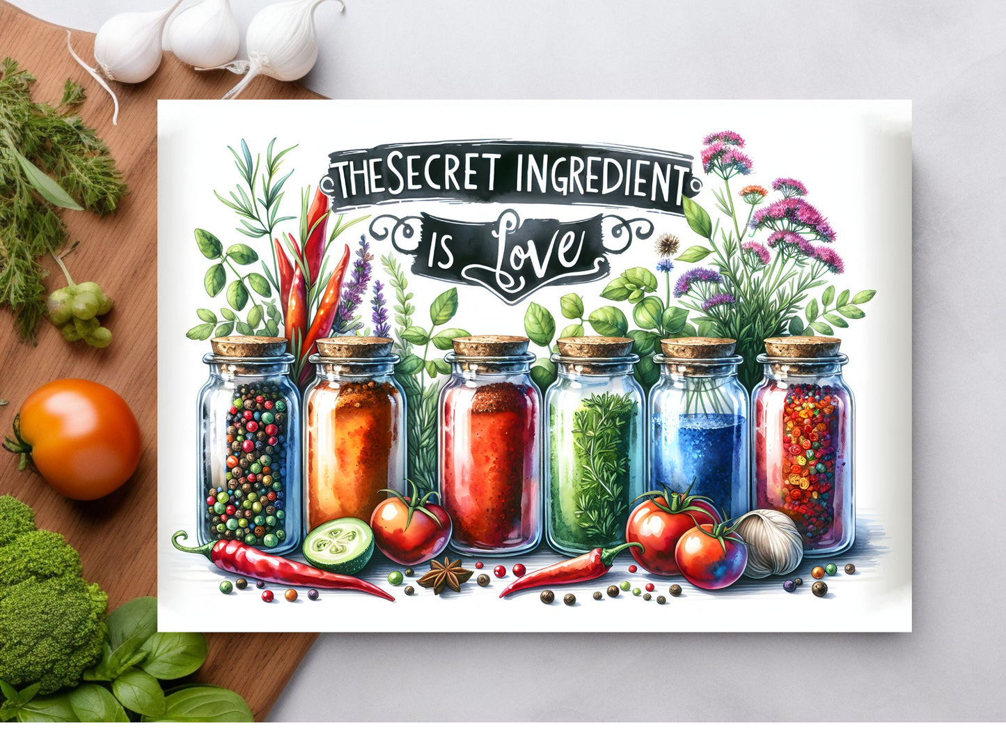 Glass Cutting Board Secret Ingredient of Love
